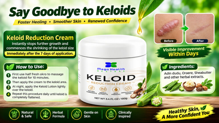 Keloid Reduction Cream Natural Healing Ad